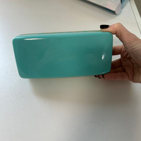 Kate Space Green And Light Blue Clam Shell Hard Sun Glass Case - Picture 4 of 5